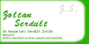 zoltan serdult business card