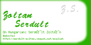 zoltan serdult business card